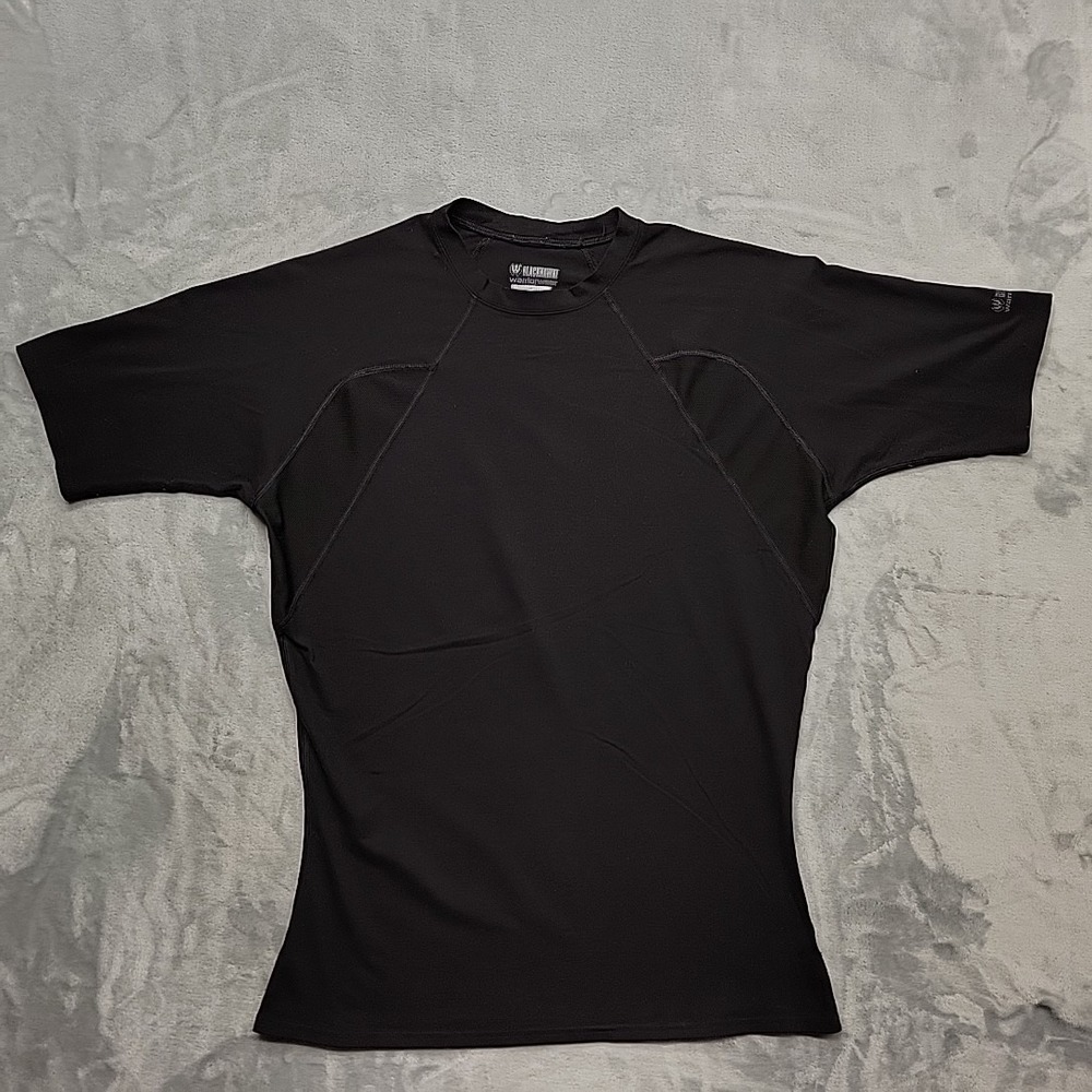 Blackhawk Shirt Mens XL Black Warriorwear Compression Short Sleeve Performance